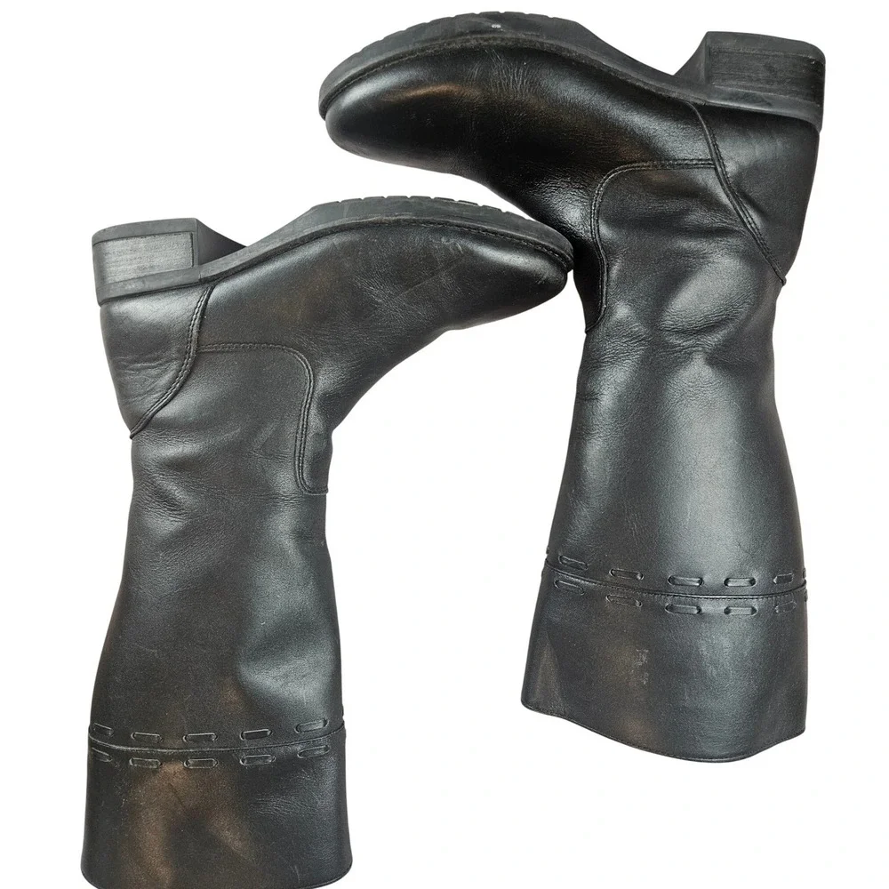 L.L. Bean stitched leather riding boot, black,‎ women's 8.5M - Picture 5 of 7